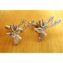 Sterling Silver Stag Head Cufflinks