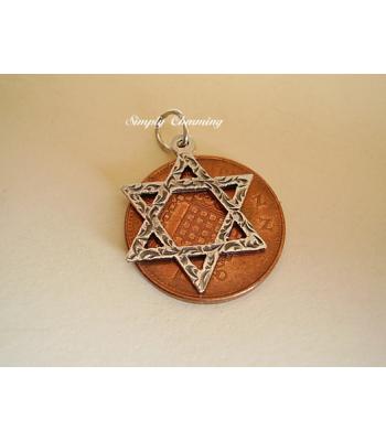 Star of David Sterling Silver Charm or Pendant