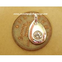 Sterling Silver Swarovski Clear April Birthstone Charm