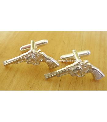 Sterling Silver Handgun Cufflinks