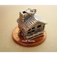 Swiss Chalet Opening Sterling Silver Charm