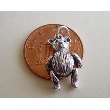 Teddy Bear Moving Sterling Silver Charm