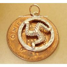 Isle Of Man Three Legs In Surround Sterling Silver Charm