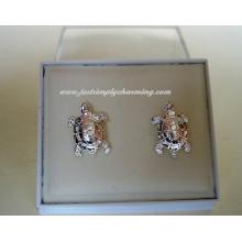 Sterling Silver Tortoise Stud Earrings