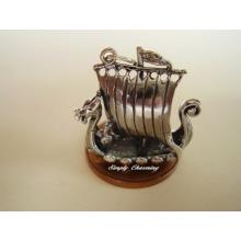 Viking Ship Longboat Sterling Silver Charm