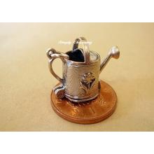 Watering Can Opening to Daffodil Sterling Silver Charm