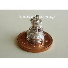 Wedding Cake Opening Sterling Silver Charm