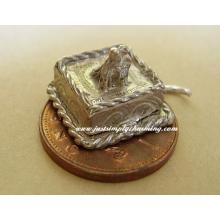 Sterling Silver Square Wedding Cake Opening Charm