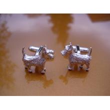 Sterling Silver Scottie Dog Cufflinks