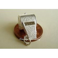 Wolf Whistle Opening Sterling Silver Charm
