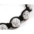 White Coloured Shamballa Style Crystal Hematite Bracelet