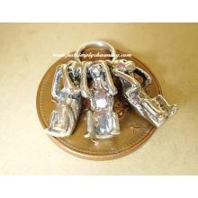 Three Wise Monkeys Sterling Silver Charm
