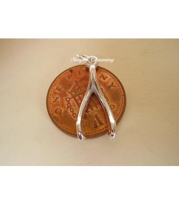 Wishbone Sterling Silver Charm
