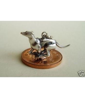 Racing Greyhound Sterling Silver Charm