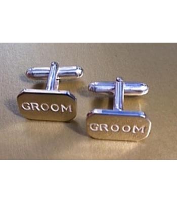 Sterling Silver Groom Wedding Cufflinks