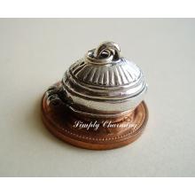 Pigs Head Platter Opening Sterling Silver Charm