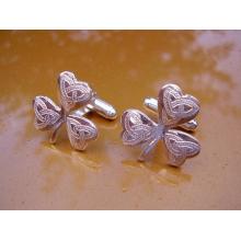 Sterling Silver Shamrock Cufflinks