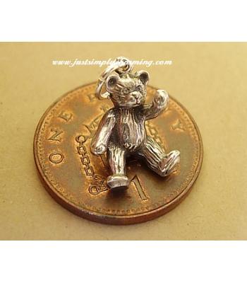 Teddy Bear Sterling Silver Charm